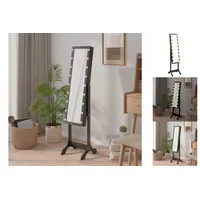 VidaXL Standspiegel mit LED Schwarz 34x37x146 cm