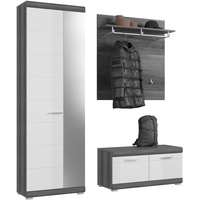 Xonox home Garderobenschrank Scout ca. 167x197 cm Weiß/Grau