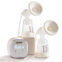 Vevor Elektrische Doppelmilchpumpe 7W Brustpumpe Milchpumpe -280±20mmHg Stillpumpe mit