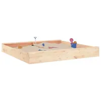 VidaXL Sandkasten mit Sitzen Quadratisch Massivholz Kiefer braun
