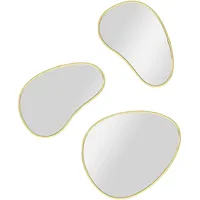 Umbra Spiegelset Messing, Kunststoff, 3-teilig 25x30x1 cm, senkrecht und