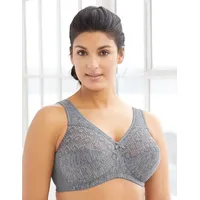 GLAMORISE Atmungsaktiver MagicLift-BH - Grau meliert 115C Damen