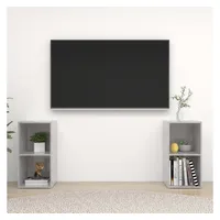 VidaXL TV-Schränke 2 Stk. Betongrau 72x35x36,5 cm Holzwerkstoff
