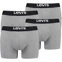 Levi's Herren Boxershorts, 4er Pack in Grau Melange L