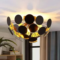 LINDBY Kinan, Deckenleuchte Black/Gold