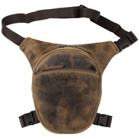 GREENBURRY Vintage Biker Gürteltasche Leder 20 cm braun