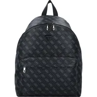 GUESS Venezia Backpack Front Pocket Dark Black
