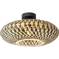 QAZQA Orientalische Deckenlampe schwarzer Bambus 40 cm - Ostrava