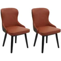 MCW Esszimmerstuhl MCW-M60 Stoff terracotta-braun 2er Set