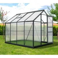 Westmann Aluminium Gewächshaus Flora 68 | Silber | 252x192x201