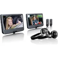 Lenco DVP-1046 2x 10-Zoll tragbarer DVD Player mit wiederaufladbarem