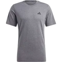 Adidas Train Essentials Feelready Training Tee, Dark Grey Heather/White/Black,