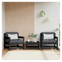 VidaXL Gartenstuhl 70 x 62 x 70,5 cm schwarz
