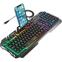 TedGem Gaming Tastatur, PC USB Kabelgebunden Tastaturs, 19 Schlüssel