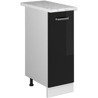 Vicco Apothekerschrank R-Line Schwarz 30 cm modern Arbeitsplatte