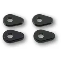 Highsider smart Montageplatten Alu für Blinker 38x26mm Set Schwarz