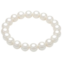 Rafaela Donata Perlen-Armband Muschelkernperle in Weiß Armbänder & Armreife