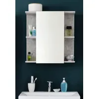 Trendteam Spiegelschrank Nano - - Beton/Weiß - Badezimmerspiegel modern