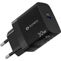 Sonero 30W USB-C Power Adapter, GaN PD Ladegerät, Schwarz