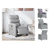 VidaXL Massagesessel Elektrisch Hellgrau Stoff