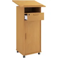 VCM Holz Stehpult Rednerpult Stehtisch Rollen Melta T