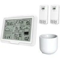 Miraval Design Funk-Wetterstation mit 2 benennbaren Sensoren + Regenmesser