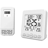 Miraval LCD Funk-Wetterstation mit Außensensor Wecker Funkuhr Kalender Datum