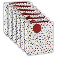 Clairefontaine 6x Geschenktasche M Punkte, 21,5x10,2x25,3 cm), Mehrfarbig 26988-3C