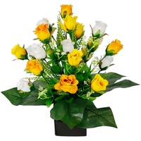I.GE.A. Kunstblume »Rosen-Arrangement im Topf aus Keramik Blumengesteck Dekoblumen«