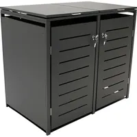 DEGAMO Mülltonnenbox 132x80x116cm für 2x Tonnen 120 und 240