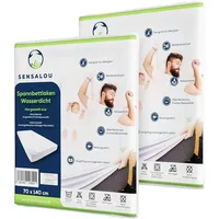 Sensalou Spannbettlaken wasserdicht 70 x 140 cm 2 St