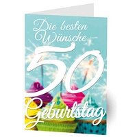 LUMA Geburtstagskarte 50. Muffin DIN B6