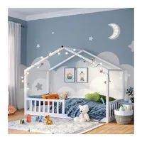 Bellabino Bia Kinderbett 90x200 cm – Bodenbett mit Rausfallschutz