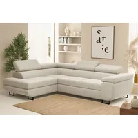 Fun Möbel Ecksofa Sofa mit Schlaffunktion METZ Stoff Poso