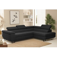 Fun Möbel Ecksofa Sofa mit Schlaffunktion METZ Stoff Poso