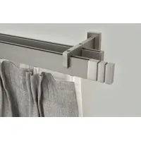 GARESA Gardinenstange »FLAT«, 2 läufig-läufig, Wunschmaßlänge, Rechteckprofil, Wandmontage, perfekter