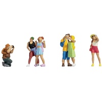 NOCH Touristen Figuren-Set, handkolorierte Modellbahn-Figuren, Fotografie-Set