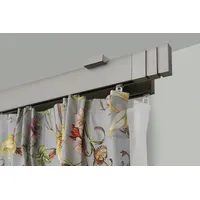 GARESA Gardinenstange »FLAT«, 2 läufig-läufig, Wunschmaßlänge, Rechteckprofil, Deckenmontage, perfekter