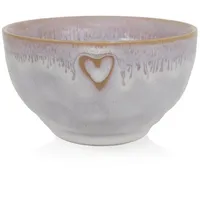 Mea-Living STONEWARE Schale Herz, handgemachtes Steingut, 450 ml, wunderschönes