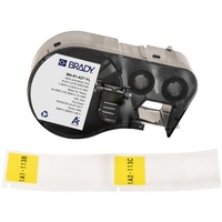 Brady Brady, Etiketten, M4-51-427-YL, selbstlaminierendes Vinyl, Gelb/Transparent, 25.40 x