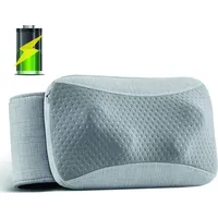 Naipo Naipo-Shiatsu-Massagegerät Schnurloses Rücken-Nacken-Massagekissen mit Wärmefunktion, Tiefengewebsknetmassage für unteren