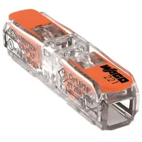 WAGO 221-2411 Durchgangsverbinder Klemme mit Hebel transparent 1-polig