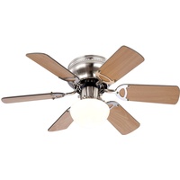 GLOBO Deckenventilator mit Beleuchtung Deckenlampe Ventilator Wohnzimmer, Vor-Rücklauf 3