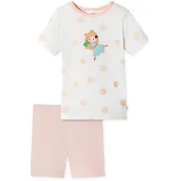 SCHIESSER Mädchen Schlafanzug Set - kurz, Baumwolle, Motiv Rosa/Weiß