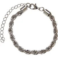 URBAN CLASSICS Charon Intertwine Bracelet in Silberfarben, Größe S/M
