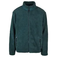 URBAN CLASSICS Basic Sherpa Reißverschlusspullover Bottle Green M