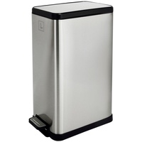 Svita STM18 Mülleimer Treteimer 18l inkl. Inneneimer Softclose-Deckel Silber