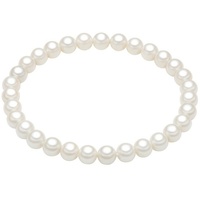 Rafaela Donata Perlen-Armband Muschelkernperle in Weiß Armbänder & Armreife
