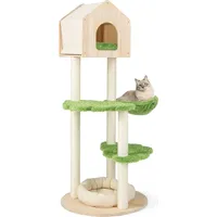 Costway Katzenbaum Kratzbaum 139 cm grün