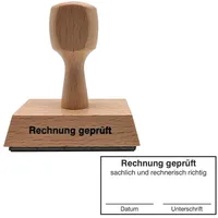 Kompatible Ware Textstempel "Rechnung geprüft" ohne Logo, 1 St.